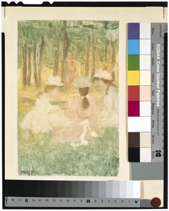 ピクニック、1895-97年頃（モノタイプ） 作： Maurice Brazil Prendergast